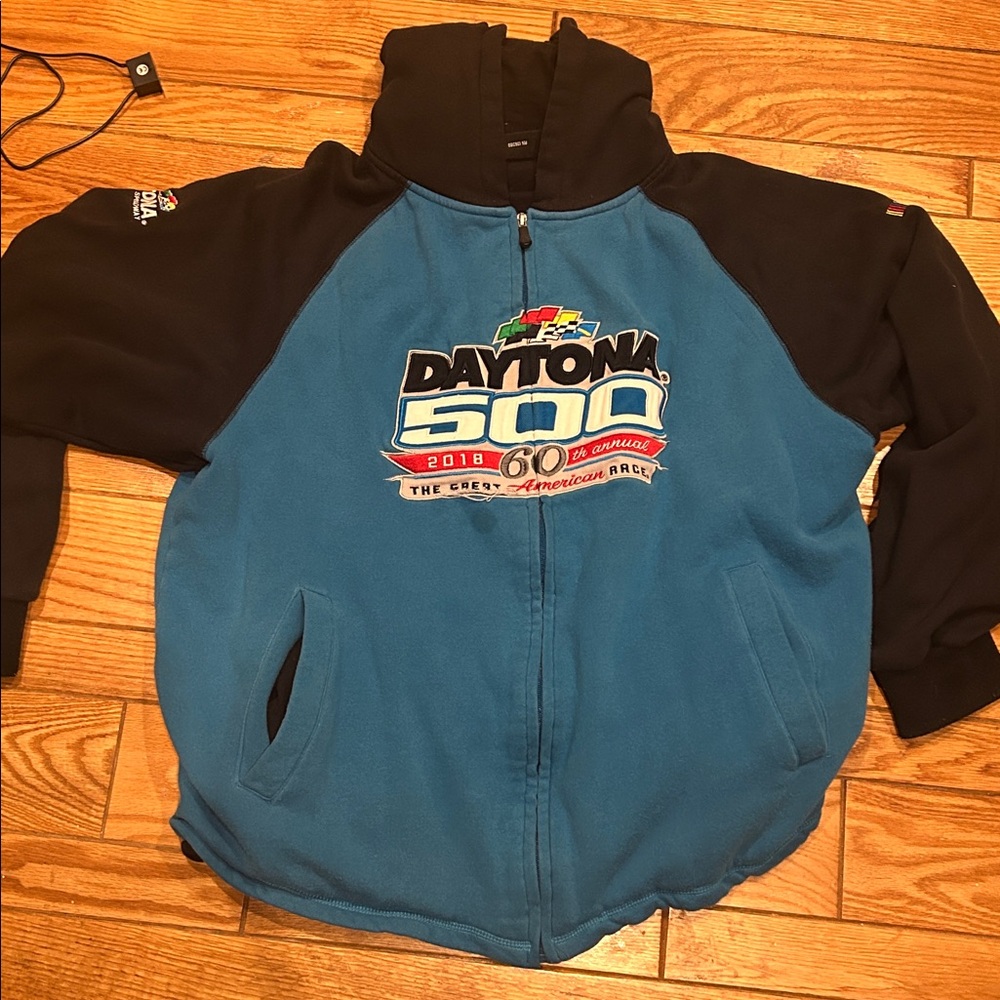Nascar Daytona 500 Blue and Black Hoodie